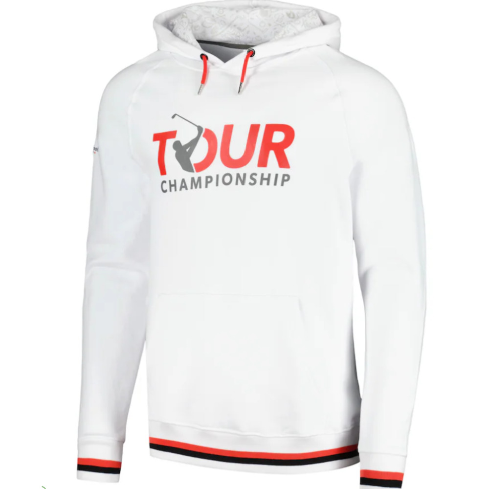 NEW TOUR Championship Barstool Golf Raglan Pullover Hoodie - White Size Large
